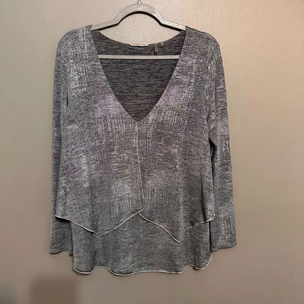 Soft Surroundings silver blouse size medium